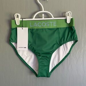 NWT Lacoste Green Bikini Bottom Women’s size 38-6 Swimwear New